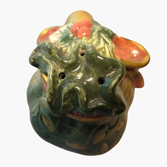 Fitz Floyd Jolly Ole Saint Nick Salt Shaker Green Ceramic Gift Bag - Picture 6 of 9